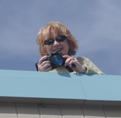 Tornatzky photographing from above.