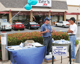 Photo of Jason at Culligan table