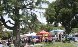 Phot of food concession booths