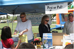 Jill Falcone's SLO Partners for Water Quality booth was very popular with the kids